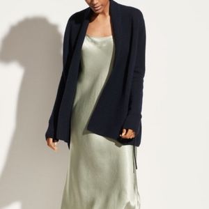 NWT Vince Black Rib Trim Open Cardigan Medium